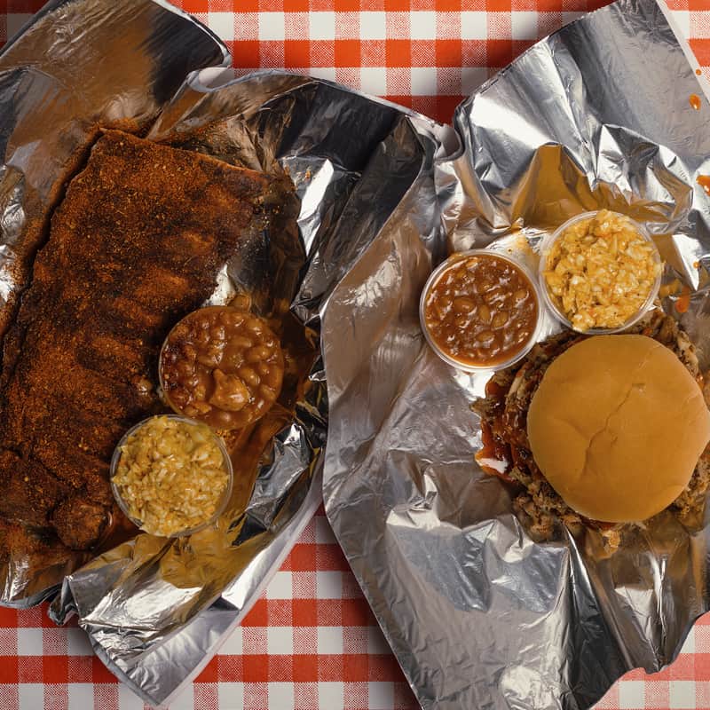 2 Slabs of Ribs, 4 Pounds of Pork – Box